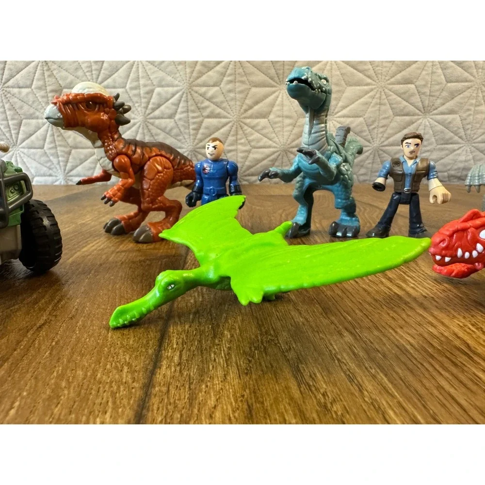 Fisher‎ Price Imaginext Jurassic Park World Dinosaurs Figures Lot ATV Motorcycle